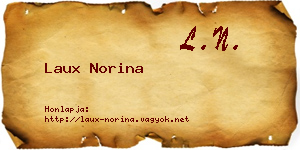 Laux Norina névjegykártya